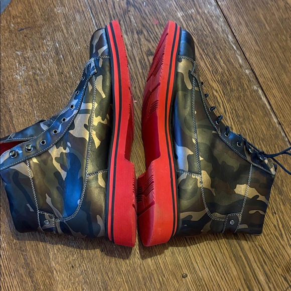 Marc Nolan Men's Aiden Camo Leather Combat Boots size 11 - Picture 5 of 10